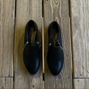 black slip ons